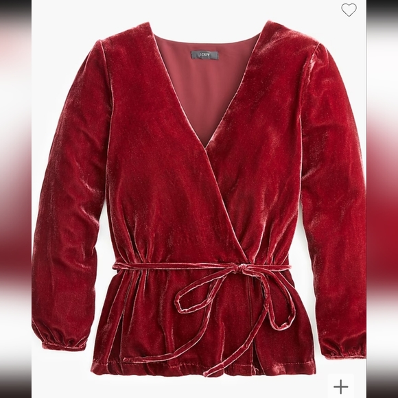 J. Crew Tops - J. Crew Faux Wrap Top in Drapey Velvet
